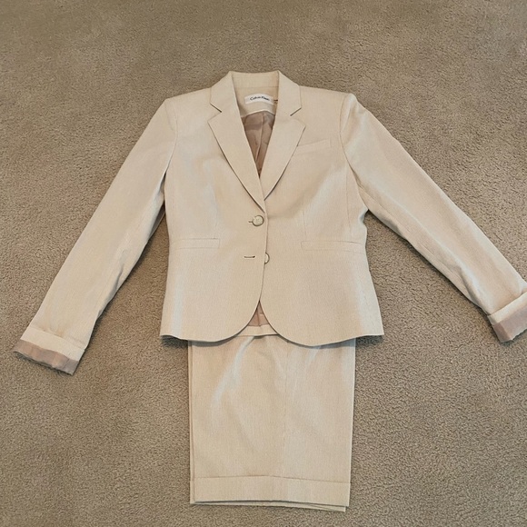 Calvin Klein Jackets & Blazers - Calvin Klein Chic Beige Blazer and Short Set